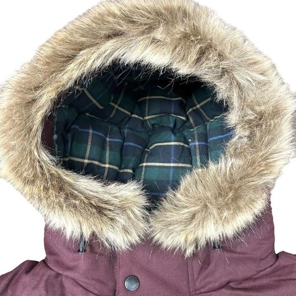 Banana Republic Cima Snorkel Down Parka Coat Mens Sz LT Thigh Length Merlot NWT - Picture 6 of 13